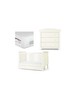 Mia 3 Piece Cot, Dresser Changer and Premium Dual Core Mattress Set - White